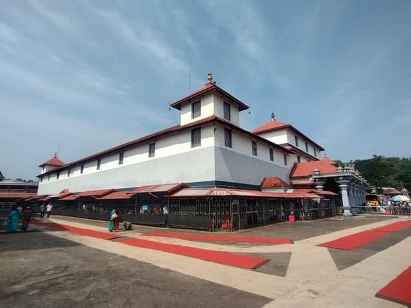 Entrance of the Dharmasthala temple complex