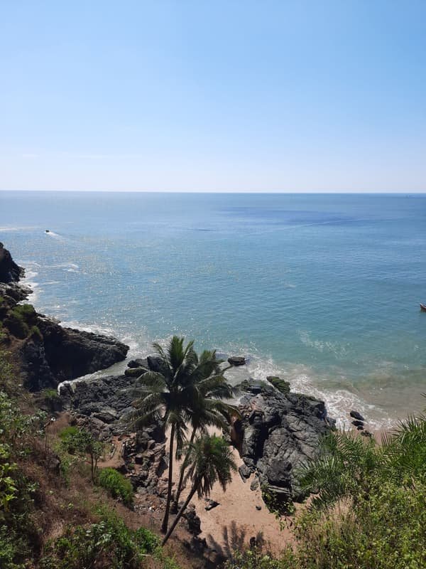 Aerial view of the Gokarna coastline